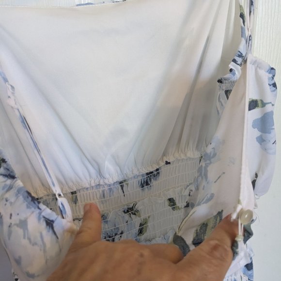Floral Sundress | Fit & Flare | XL | NWOT | Spaghetti Straps and Smocking! - Picture 8 of 9
